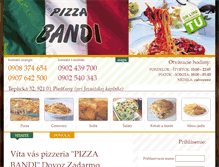 Tablet Screenshot of pizzabandi.sk